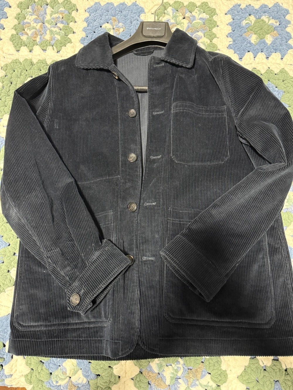 Men's Black Corduroy Work Jacket - Lightweight Shirt Jacket